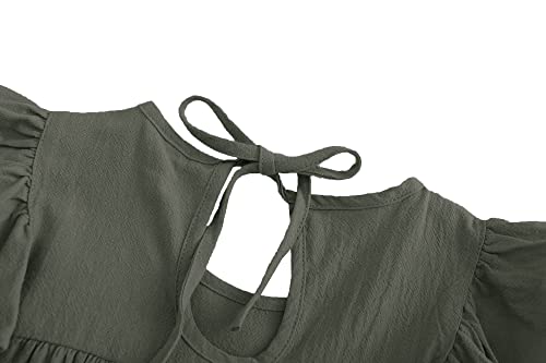 Toddler Girls Ruffle Sleeve Cotton Linen Dress Sleeveless Baby Girl Back Tie Dress Kid Casual Sundress3