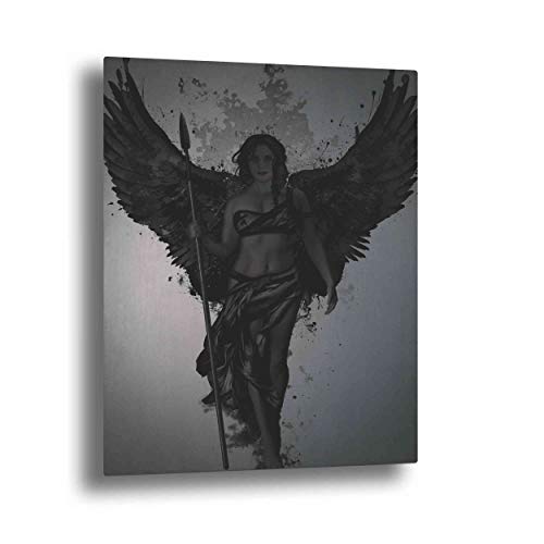 Motif Valkyrja de Nicklas Gustafsson tableau aluminium brossé noir décoration murale