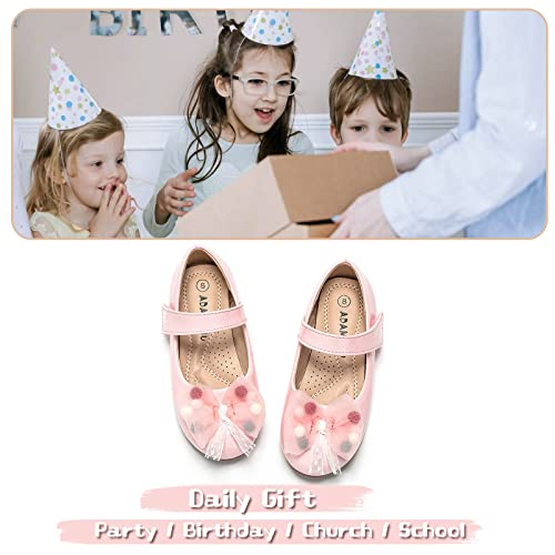 Adamumu Bow Shoes For Toddlers - Mary Jane Flats Girls Of Wedding Church, Pink, 12M Little Kid #TOP5