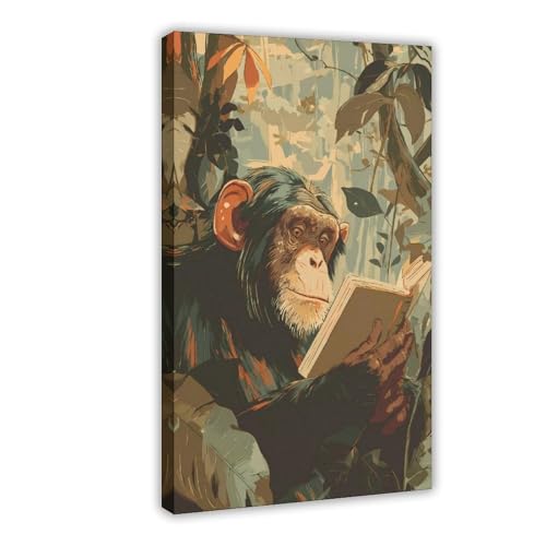Poster sur toile chimpanzé intelligent une idée cadeau pour bureau