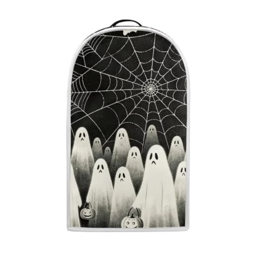 Image of Web Ghost Blender Dust Cover, Anti Fingerprint Polyester Stand Mixer or Coffee Maker Appliance Protector, Stain Resistant Blender Cover for Kitchen Appliance Cool Halloween Decor