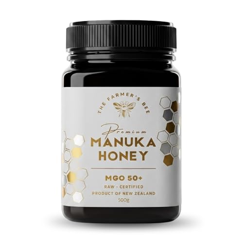 Image of THE FARMER'S BEE New Zealand Manuka Honey MGO 50+ | Monofloral Raw Honey | MGO Tested | Premium Imported Honey for Daily Use | Everyday Wellness | Antioxidant-Rich | Supports Immune Wellness | 500g