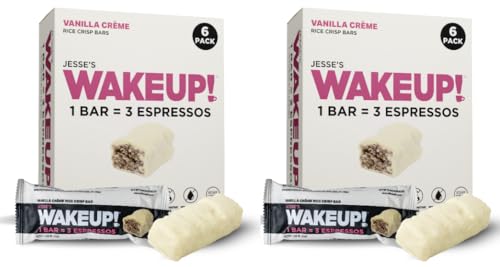 Image of WAKE UP! Caffeinated Vanilla Creme Bars, 3 Espressos, 2 Pack (12 Bars)