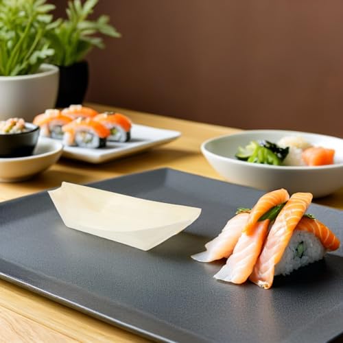 Barquettes à sushis en bois pour buffets de réception chic - 8
