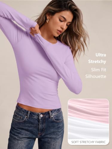 Image of Trendy Queen Womens Long Sleeve T Shirts Fall Fashion Basic Y2K Tops 2026