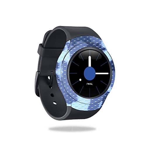MightySkins Skin Compatible with Samsung Gear S2 Smart Watch Cover wrap Sticker Skins Blue Camo