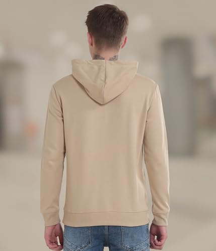 Image of TURMS Anti Stain Men's Hoodie | Anti Odor Water Repellent | Cotton Blend Casual Travel Edition Hooded Sweatshirt | Winter Wear Pullover