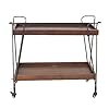 ZHFZD draagbare praktische trolley, 2-laags vintage wijnrek, catering-service, keuken, woonkamer, verfrissing, hotelwiel…