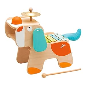 Trudi 82840 – Muziektafel hond, pluche, 35 x 29,5 x 19,5 cm, meerkleurig