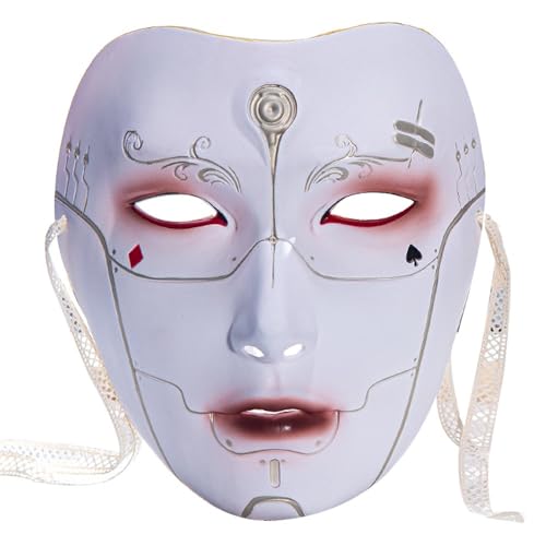PTGHT Halloween Ancient Style Handsome Mask Mechanical Adult Beauty Mask Role Playing Cosplay Decorative Mask Party (multicolour)