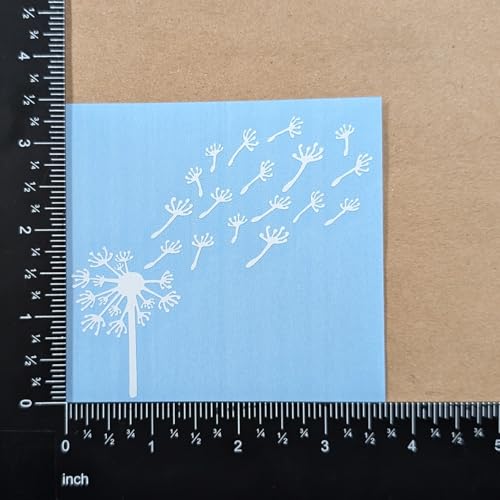 Image of Dandelion Blowing Decal 4 Pack: White, Small (3.5 inch) Vinyl Decals for Car Tumbler Laptop