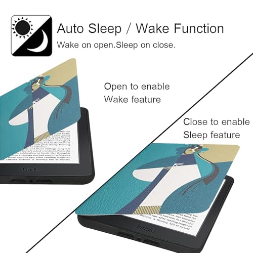 Image of MOCA Case for Kindle Paperwhite 12th Gen 7 inch (2024) & Kindle Colorsoft 7 inch (2025), Slim PU Leather Cover with Auto Wake /Sleep, Magnetic Closure, Lightweight (Opera)