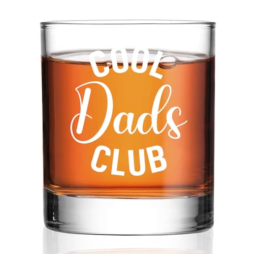 Perfectinsoy Cool Dads Club Whiskey Glass, Father's Day Birthday Gifts for Men Dad Grandpa Uncle Husband, Funny Retirement Birthday Gifts for Men Him Daddy Grandpa, Best Dad Ever Whiskey Glass
