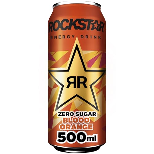 Rockstar Energy Drink Blood Orange - Zero Sugar - Koffeinhaltiges Erfrischungsgetränk mit Blutorange Geschmack ohne Zucker, EINWEG (12 x 500ml) 3