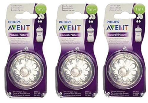Image of Philips Avent Natural Nipple Slow Flow - 6 Pack