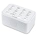 PEAKEEP Nature Sounds White Noise Sleep Sound Machine with USB Charging Port and Earphone Jack, Dual Power Supply with Electronic AC Adapter or Battery Operated
