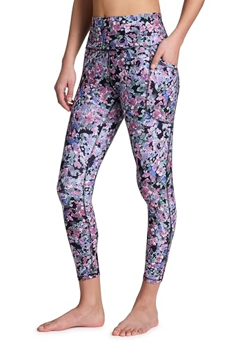 RBX Active Women’s Ultra Hold Squat Proof 7/8 Ankle Length Printed Running Yoga Legging with Pockets