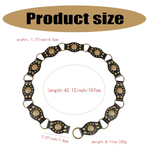 Western Round Buckle Belt For Women Girl Rivet Studded Corset Belt For Jeans Pants Girl 2000s Decorative Belt Waistband4