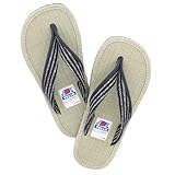 [やまとっ子] 草履 い草くん 【高級目積織畳で快適な履き心地】 ユニセックス 雪駄 下駄 鼻緒 畳 サンダル スリッパ 日本製 （ボーダー ２５ｃｍ）