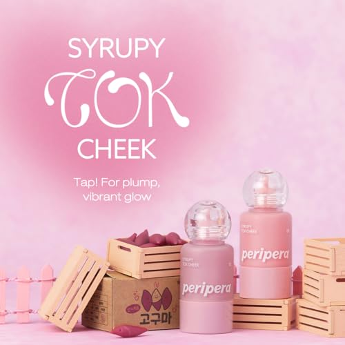 Image of PERIPERA SYRUPY TOK CHEEK Liquid Blush| Dewy Finish with Long-Lasting Hydration, Buildable & Blendable Color, Natural Glow for Cheeks, Safe for Sensitive Skin (09 PALE PEACH)