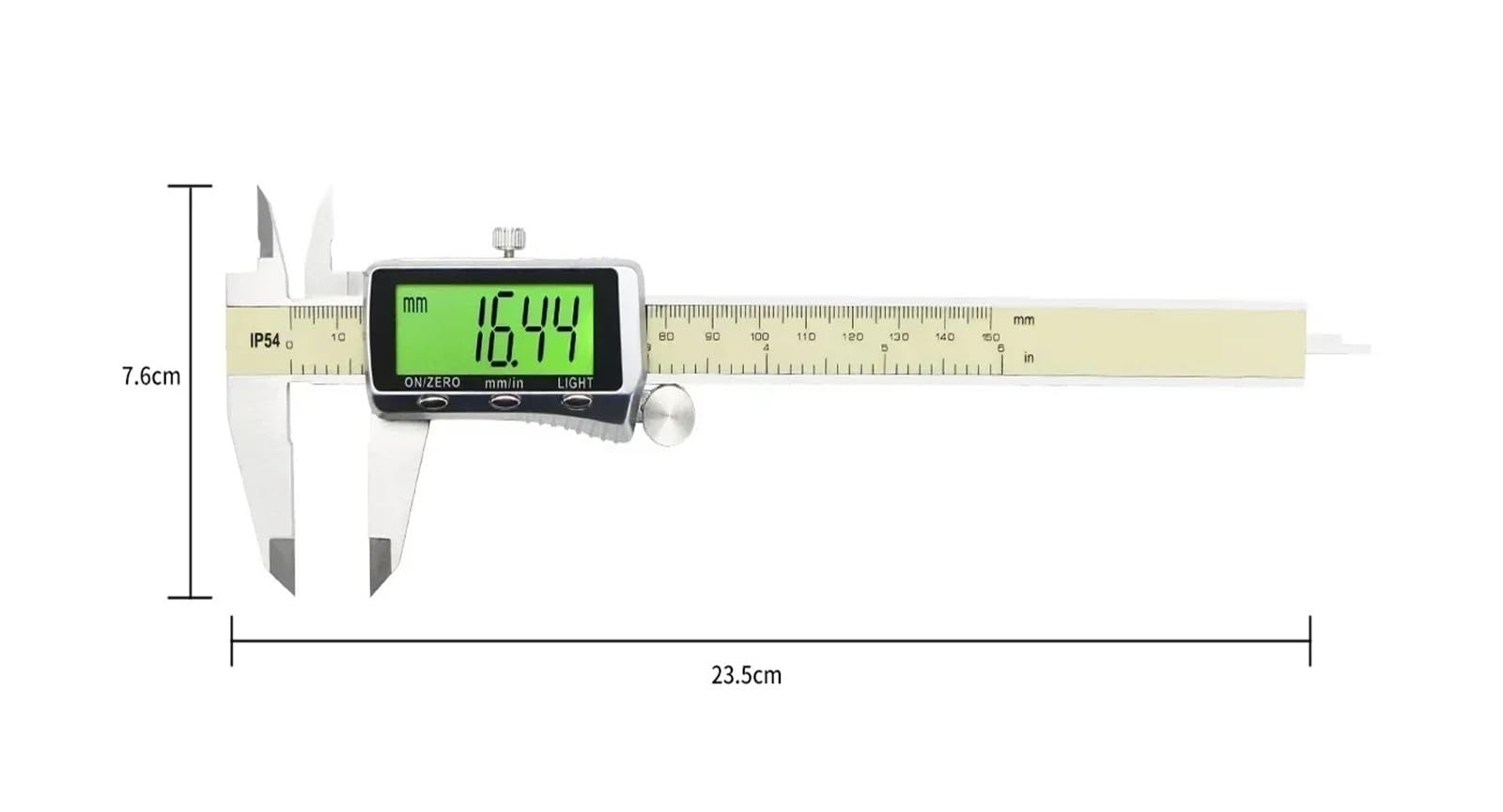 Calibrador digital de 0-6" y 150 mm. Calibrador Vernier. Herramienta de medición. Micrómetro electrónico con retroiluminación grande. calibres(0-200mm)