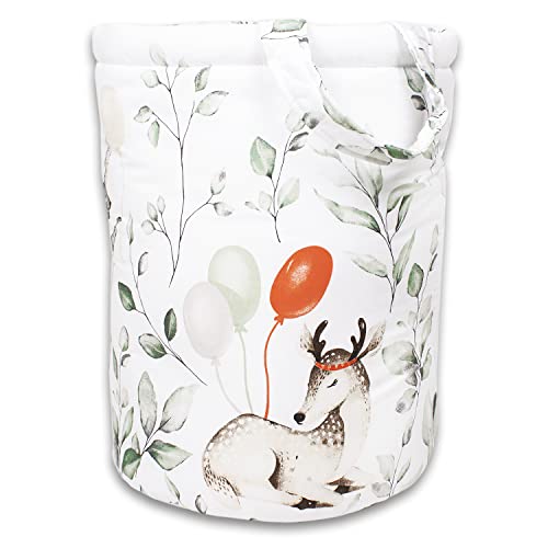 PaLulli Panier de rangement pour enfants - Panier à jouets pour chambre d'enfant - Panier à linge pliable - Sac de rangement avec anse Cover