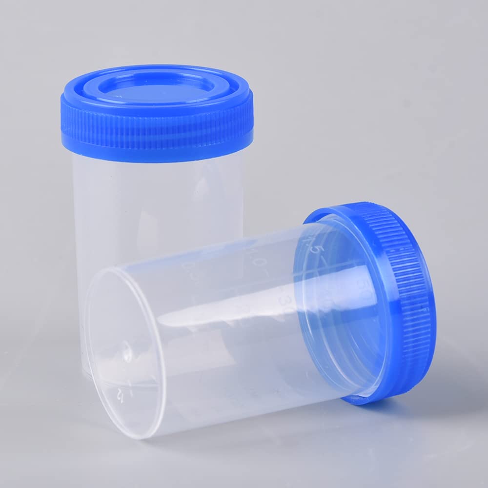 Mowell Urine Sample Collector Specimen Plastic Container 60ml (50 Pcs.)
