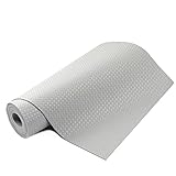 USO AMPLIO: El tapete se puede usar en casi cualquier lugar, adecuado para armarios, cajones, escritorios, mesas, estanterías, mostradores, etc. Los tapetes para estantes pueden hacer que su hogar y su cocina estén ordenados, lo cual es una buena opción para organizar su espacio y su hogar.