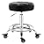 CoVibrant Lockable Rolling Stool Adjustable Swivel Stool with Noiseless Rubber Wheels and Foot Rest for Kitchen Medical Esthetician Studio