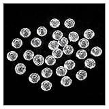 UZAMIRLEX Doppelkegel-Kristallperlen, Kristall-Doppelkegelperlen, 4 Stück, Mehrfarbig, 4–10 mm, for die Herstellung von DIY-Schmuck(White,6mmx200pcs)