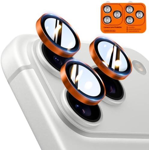 TOCOL für iPhone 18 Pro Max / 18 Pro Kameraschutz, 2 Sets, Orange | Einfache Montage, Ultra HD Camera Cover, 9H Stoßfest Kratzfest, Hüllenkompatibel, Kameraschutz für iPhone 18 Pro