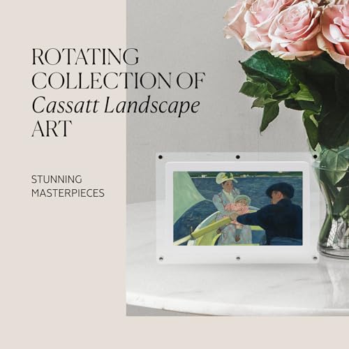 Canvia Kinetic Digital Art Rotating Collection of Impressionism Landscape Artwork – Slideshow Display with No Set Up Required – Durable Acrylic Frame - 10 Inch, 2500 mAh Battery