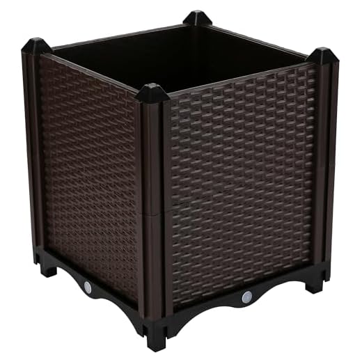 Melko Growbox 40x40x120 cm Growschrank Growzelt Zuchtzelte Zuchtschrank für Homegrowing Pflanzenzucht Ganzjährige Pflanze, Lichtdicht und Wasserdicht 14 Sea Team Tiefer Pflanzkasten 30x30x35cm – Extra Wurzelraum für Tomaten, Kartoffeln & Paprika, wetterfestes PP mit integrierter Drainage (für Garten/Balkon)