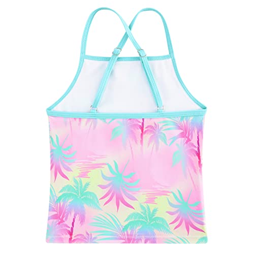 Image of Girls Tankini Swimsuit Two Piece Bathing Suit with Adjustable Strap 3-13 Years