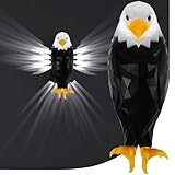 Chamese Lámpara de pared de águila calva, funciona con