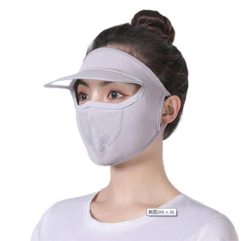 Ice Silk Full Face Mask Sombrero para Mujer Protección UV miniatura 2