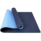 TOPLUS Pilatesmatte Gymnastikmatte,Yogamatte rutschfest aus TPE,Übungsmatte Sportmatte für Yoga,Pilates, Fitness-Hellblau