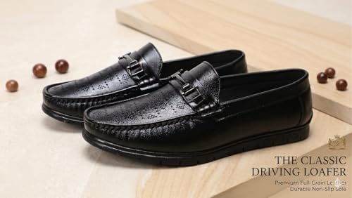 Image of Classic Driving Loafer, Full-Grain Leather, Slip-On, Perforated, Non-Slip Sole, Men's