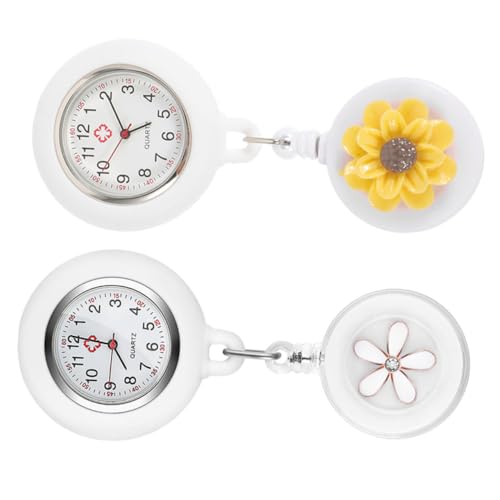 2個 格納式チェストテーブル pocket watch 病院の懐中時計 スト ウォッチ 看護師のための懐中時計 デジタル時計 看護師のための看護時計 女性用ナースウォッチ 金属 CALLARON