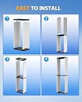 Nargos Video Game Storage Stand Tower for PS5/ PS4/ PS3/ Xbox Series S & X/Xbox one Game, Universal Game Disc Holder Vertical Blu Ray Case Organizer (White)
