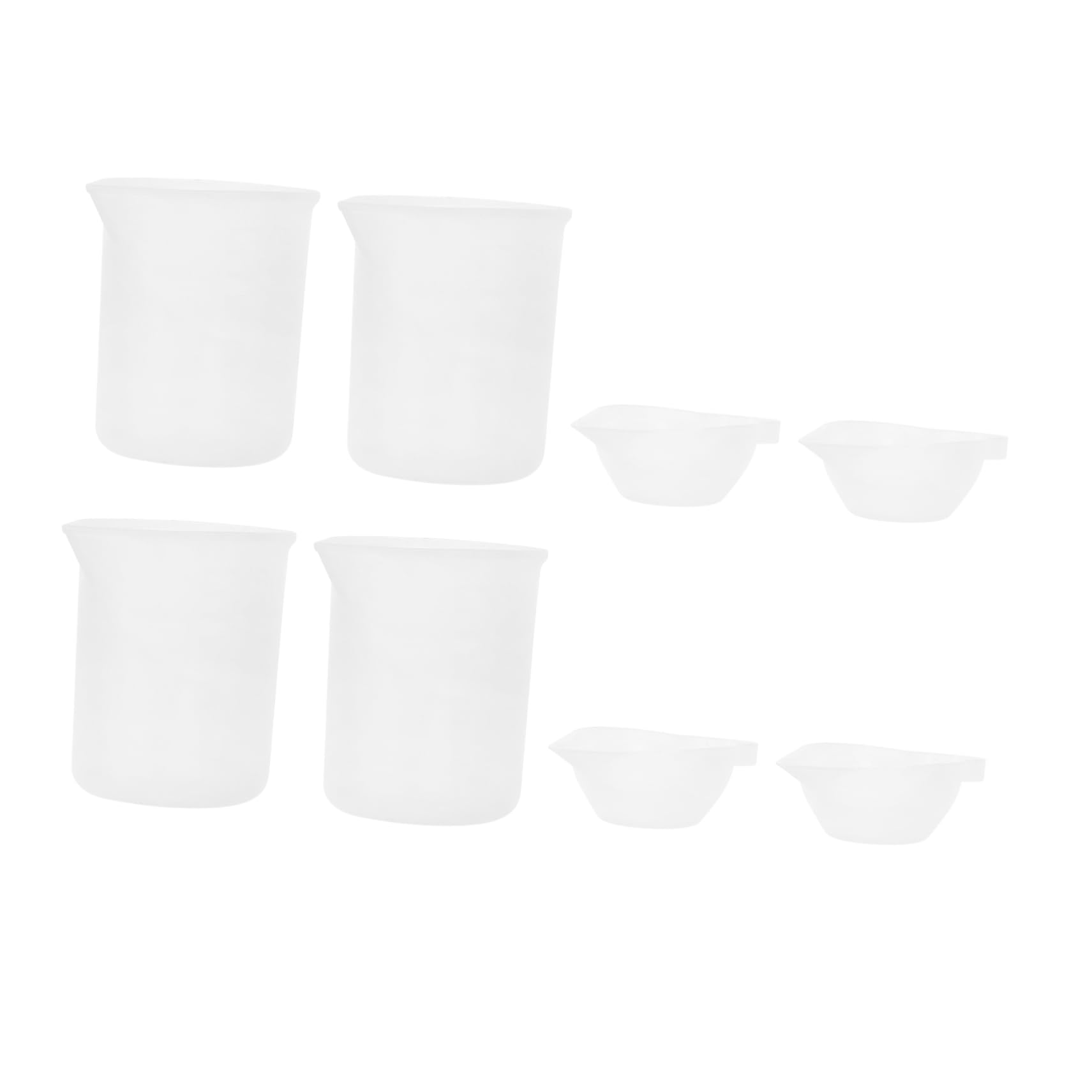 Gadpiparty Silicone DIY Crystal Glue Set 8pcs Dispensing Pigment Coloring Cups Integrated Design No Cracking