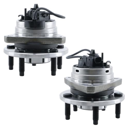 Image of Front Wheel Hub and Bearing Assembly for Malibu 2004-2012, Cobalt HHR 2008-2010, Pontiac G6 2005-2010, Saturn Aura 2007-2009 Wheel Bearing and Hub Assembly with ABS & 5-Lug 2006 2011 513214 2 Pack