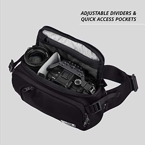 HEX Ranger Camera Mini Sling, Lightweight Water Resistant Mirrorless Camera Sling with YKK Zippers, Interior Dividers, Adjustable Load Straps & More, Camo