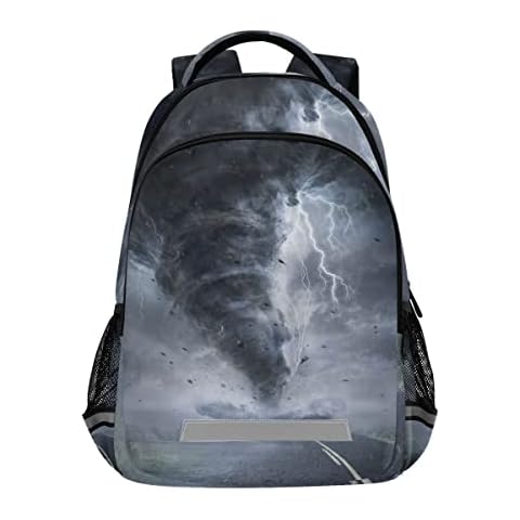 Glaphy Tornado Pattern Backpack for Boys Girls Kids, Laptop Bookbag Lightweight Travel Daypack School Backpacks Cover