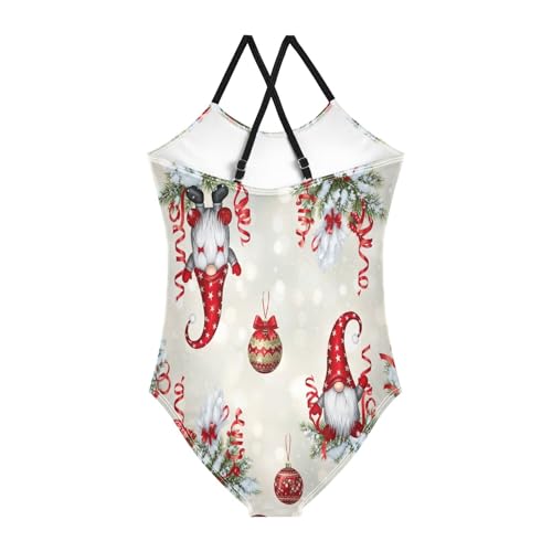 Girl Bathing Suits 3-10 Y Beach Swimsuit, Cute Christmas Gnomes2