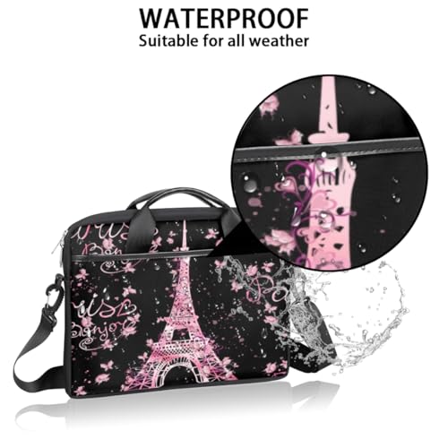 Bolso bandolera para laptop Pink Paris Tower 14-15.6 pulgadas miniatura 5