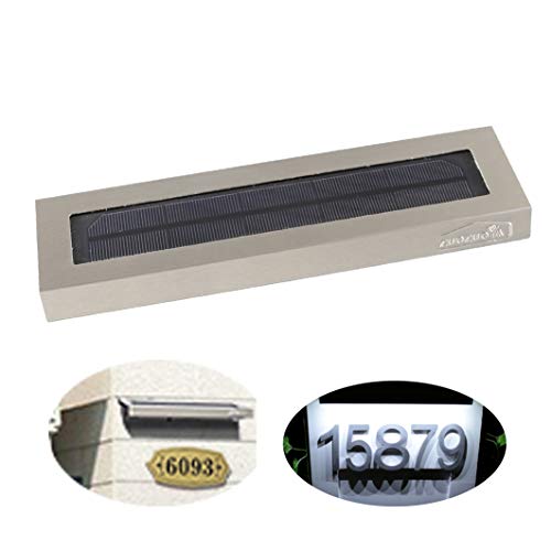 Solar Lights Outdoor for House Numbers - Outdoor Solar Light for Address Sign Plate - Wall Light for Home,Garden and Yard