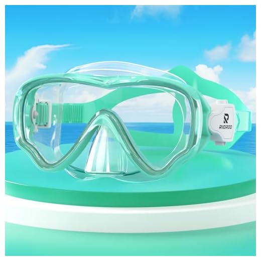 RIOROO Máscara de esnórquel para niños, a prueba de niebla y fugas, máscara de buceo con máscara de nariz, gafas panorámicas de alta definición de 180°, gafas de natación para niños, niñas y