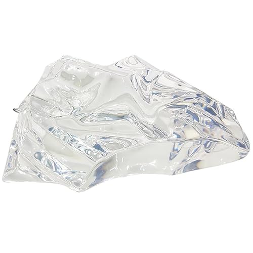 モダンな透明樹脂フェイクロック、家庭・ホテル・商業空間向けの装飾用石風スカルプチャー(16.5x19.5x30cm/6.5x7.6x11.8in)