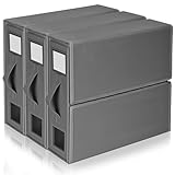 Boic 3 Stück Bettwäsche Organizer, Unterbett Aufbewahrungsbox, Faltbarer Bettwäsche Aufbewahrung Bettkasten Aufbewahrung Unterbettkommoden Für Bettwäsche, Kleidung, Decken (Grau)